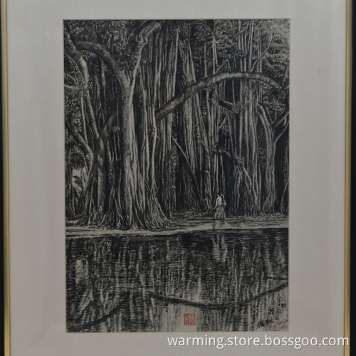 In the old days, small art pen painting
